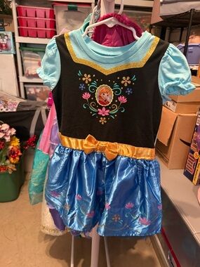 Disney Frozen Anna Costume Dress Toddler Dress Up Cape Halloween Princess